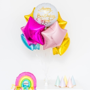 Bukiet balonowy: PLAYFUL BIRTHDAY 2, napełniony helem Szalony.pl
