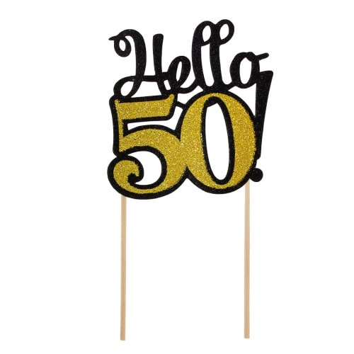 Topper papierowy – Hello 50! Prezent na 50 urodziny Sprawdź naszą ofertę. Sklep imprezowy Szalony.pl. 2