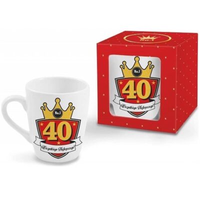 Kubek baryłka GOLD – 40 urodziny Prezent na 40 urodziny Szalony.pl - Sklep imprezowy