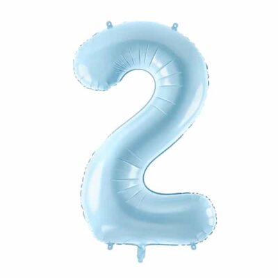 Balon z helem: cyfra 2, niebieska, 86 cm Balony z helem Szalony.pl - Sklep imprezowy