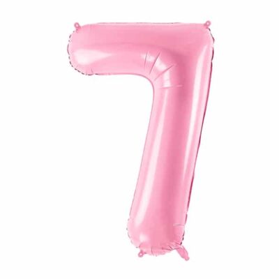 Balon bez helu: Cyfra 7 – 86cm, różowa Balony bez helu Szalony.pl - Sklep imprezowy