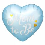Balon bez helu: Mom to be, niebieski, 45cm – Balony bez helu – Szalony.pl