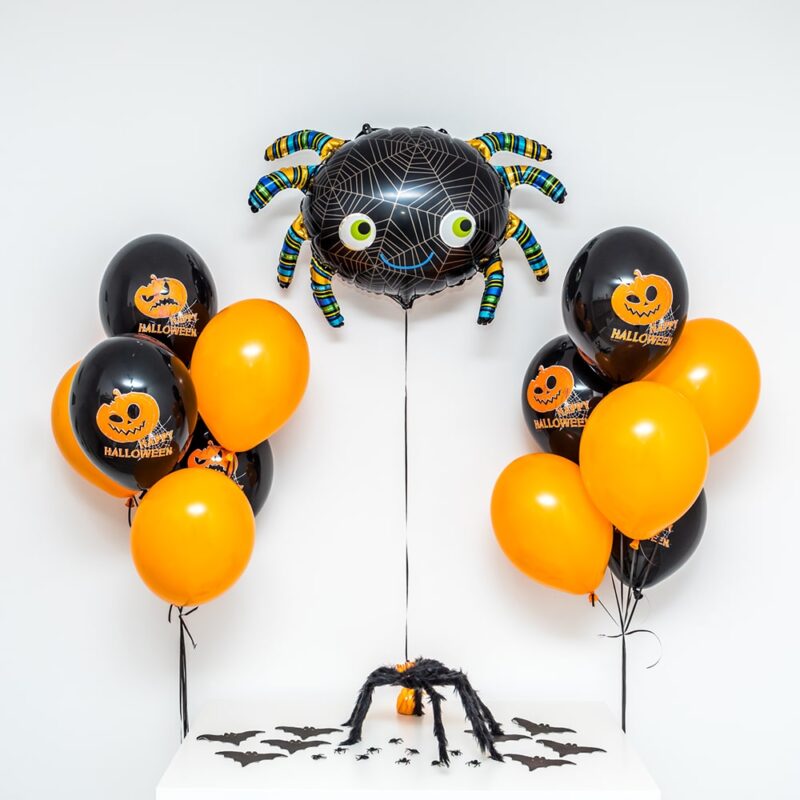 Bukiet balonowy: HAPPY SPIDER, napełniony helem Balony na Halloween Szalony.pl - Sklep imprezowy 2