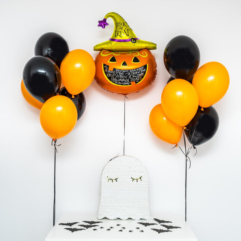 Bukiet balonowy: HAPPY PUMPKIN, napełniony helem. Szalony.pl - Sklep imprezowy.