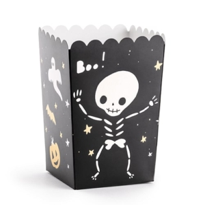 Pudełka na popcorn – BOO!, 6szt Dekoracje na Halloween Sprawdź naszą ofertę. Sklep imprezowy Szalony.pl.