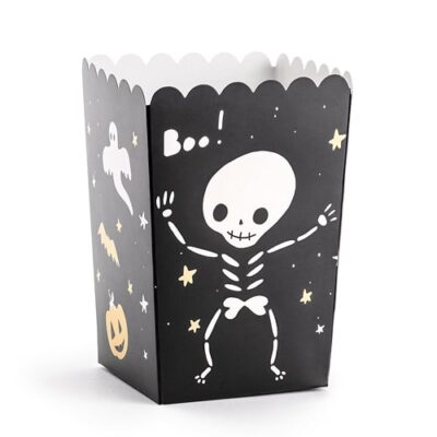 Pudełka na popcorn – BOO!, 6szt Dekoracje na Halloween Szalony.pl - Sklep imprezowy
