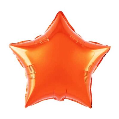 Balon z helem: Gwiazdka, pomarańczowa, 19″ Balony na Halloween Szalony.pl - Sklep imprezowy
