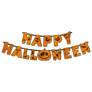 Baner – Happy Halloween, pomarańczowy Dekoracje na Halloween Sprawdź naszą ofertę. Sklep imprezowy Szalony.pl.