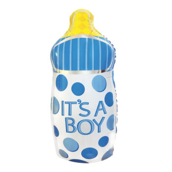 Balon z helem: Butelka, It’s a boy, 44×82 cm – Baby shower – Szalony.pl