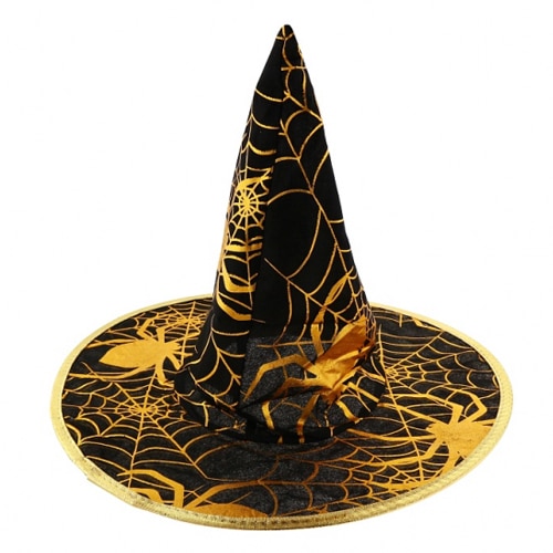 Czapka czarownic, czarno-złota Dekoracje na Halloween Szalony.pl - Sklep imprezowy 2