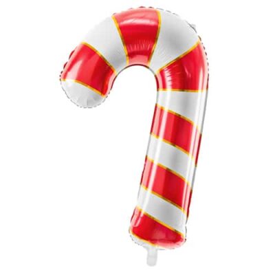Balon z helem: Cukrowa laska, czerwona,19.5×32″ Balony z helem Szalony.pl - Sklep imprezowy