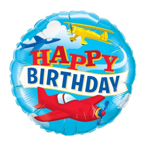 Balon z helem: Samolociki, Happy Birthday, 46cm Balony na Urodziny Sprawdź naszą ofertę. Sklep imprezowy Szalony.pl.