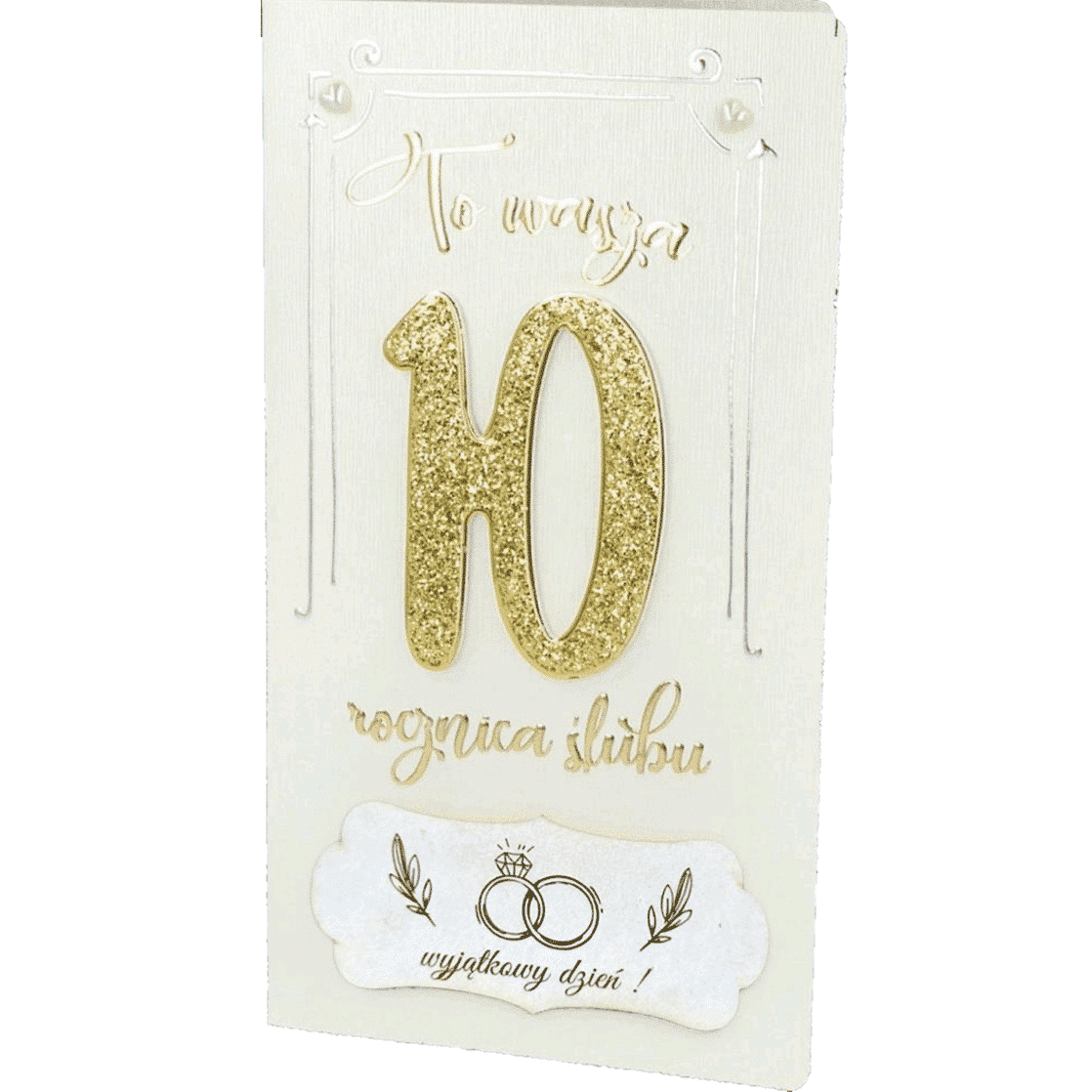 Kartka – 10 rocznica ślubu drewniana Kartki okolicznościowe Szalony.pl - Sklep imprezowy