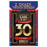 Kartka urodzinowa - 30 VIP niebieska