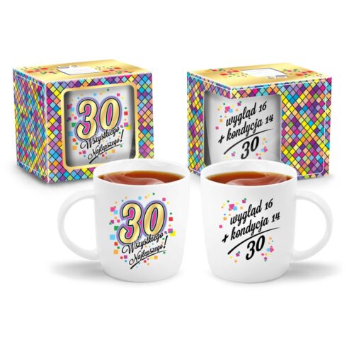 Kubek mozaika - Urodzinowy 30, 330ml
