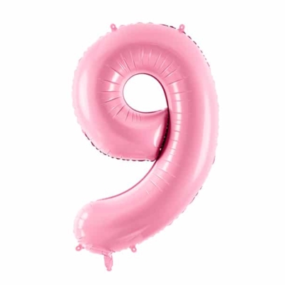 Balon z helem: cyfra 9 – 86cm, różowa Balony na 90 urodziny Szalony.pl - Sklep imprezowy