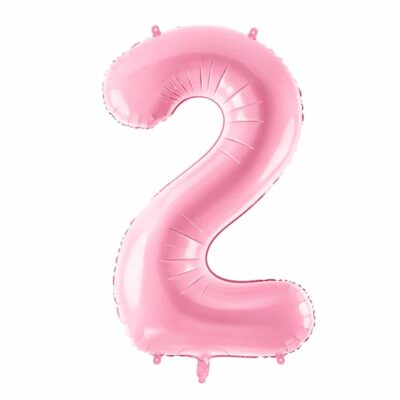 Balon z helem: cyfra 2 – 86cm, różowa Balony z helem Szalony.pl - Sklep imprezowy