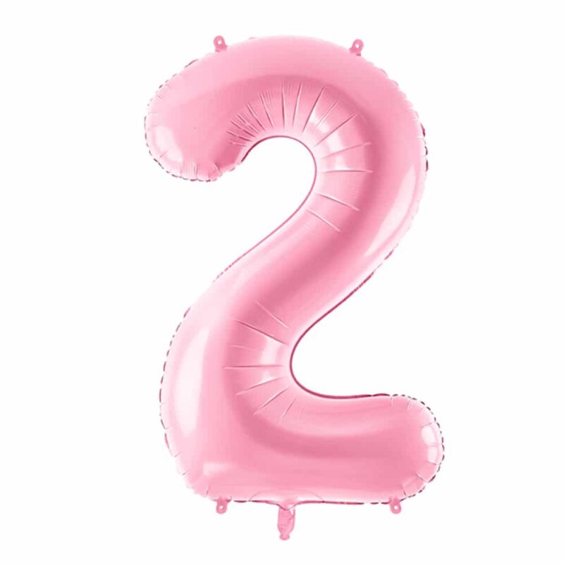 Balon z helem: cyfra 2 – 86cm, różowa Balony z helem Szalony.pl - Sklep imprezowy 2