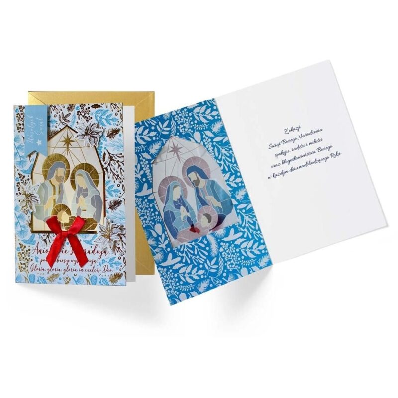 Kartka świąteczna 3D – Jezus i Maria Kartki na Boże Narodzenie Szalony.pl - Sklep imprezowy 2