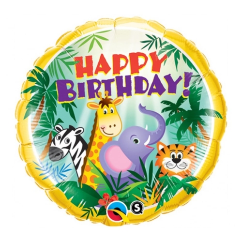 Balon z helem: Happy Birthday, zwierzaki, 18″ Balony dla Dziecka Sprawdź naszą ofertę. Sklep imprezowy Szalony.pl.