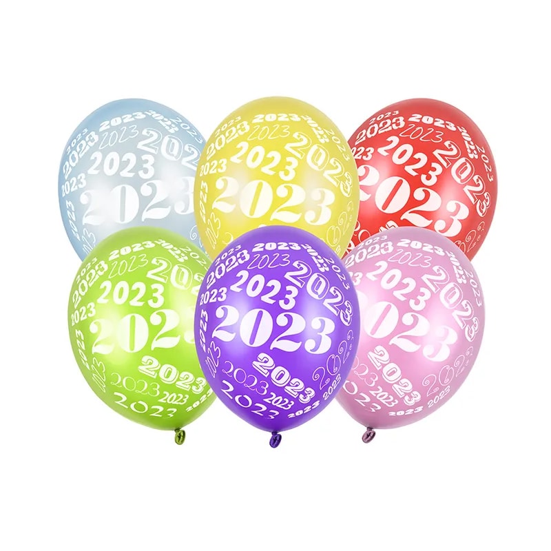 Balon z helem: 2023, mix kolorów, 30 cm Sylwester - Balony z helem Sprawdź naszą ofertę. Sklep imprezowy Szalony.pl. 4