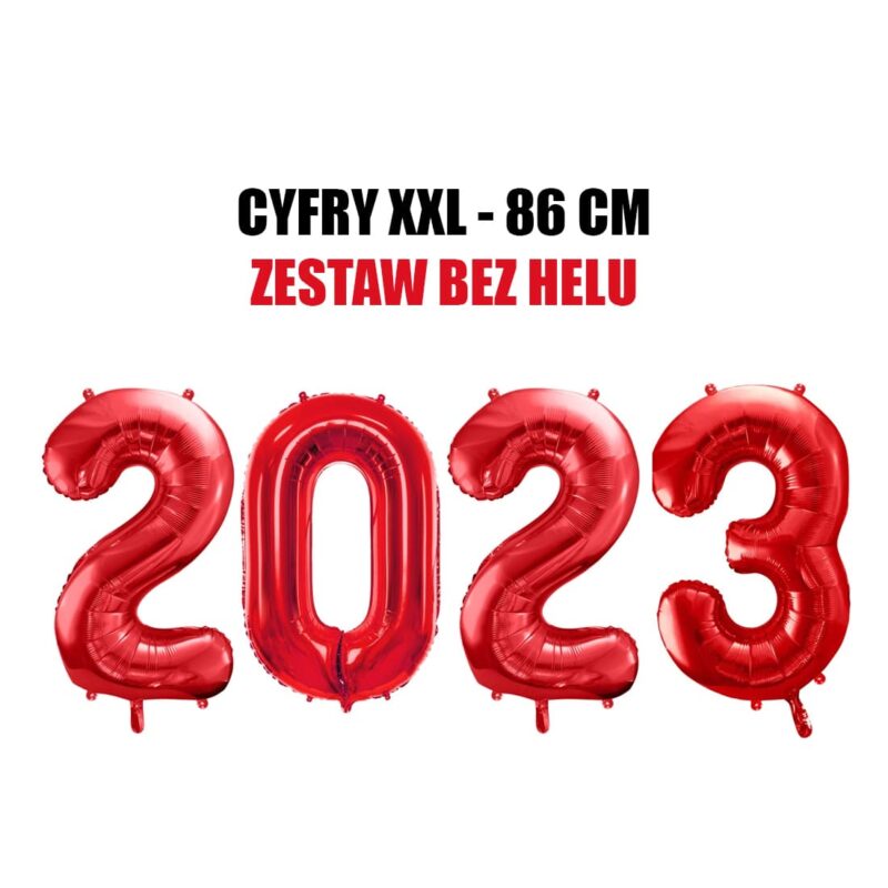 Zestaw Cyfr “2023” – czerwone, 86 cm Dekoracje na Sylwestra Szalony.pl - Sklep imprezowy 2