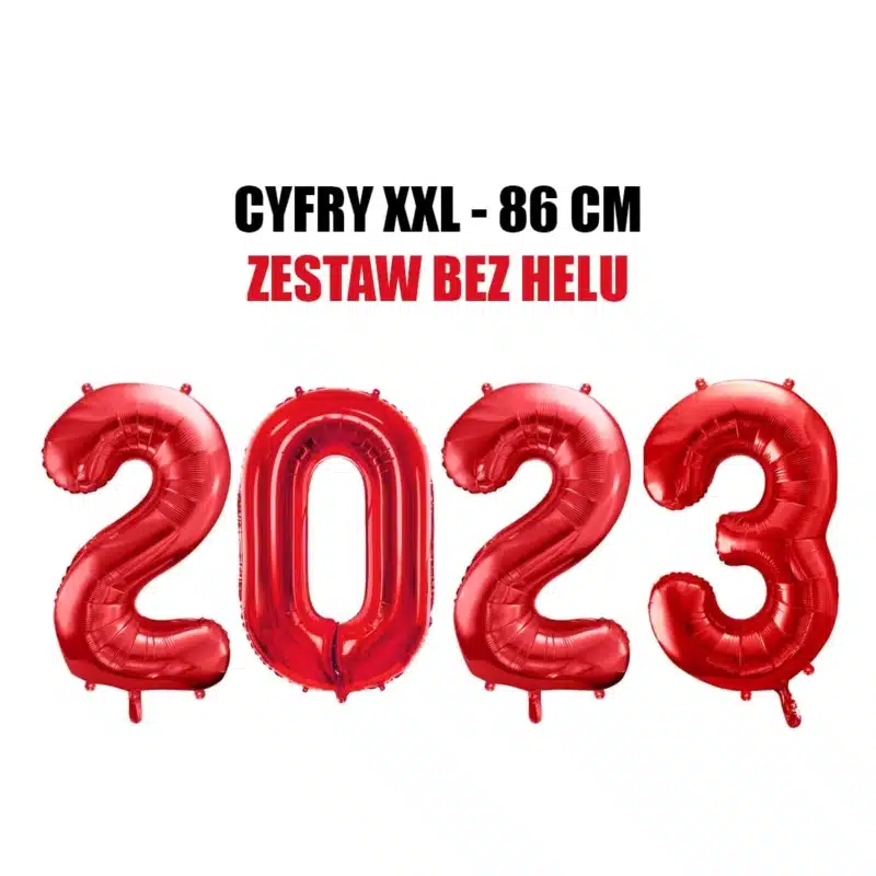 Zestaw Cyfr "2023" - czerwone, 86 cm. Szalony.pl - Sklep imprezowy.