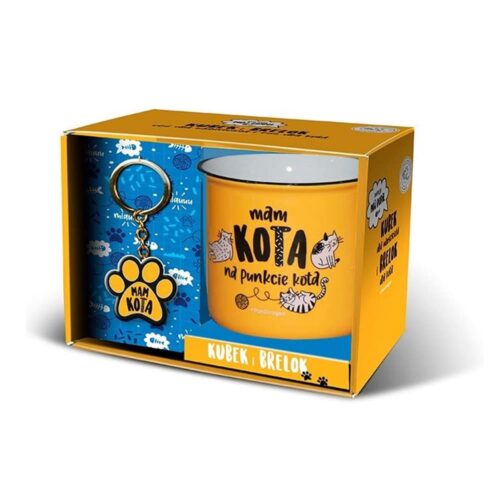 Kubek hobby - Mam kota na punkcie Kota + brelok