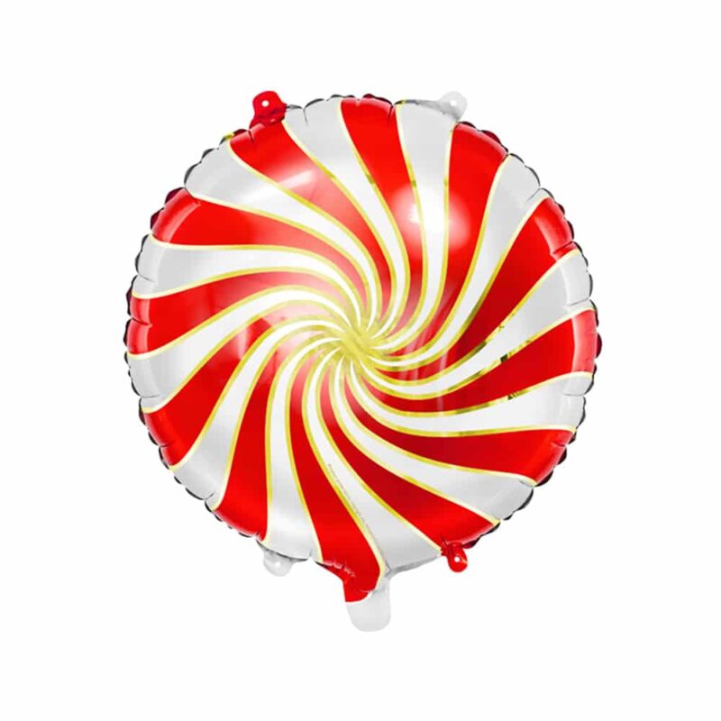 Balon z helem: Lizak, czerwono-biały Balony z helem Szalony.pl - Sklep imprezowy 2