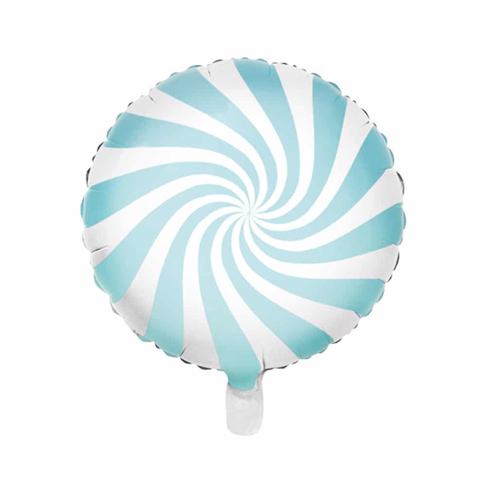Balon z helem: Lizak, niebiesko-biały Balony z helem Szalony.pl - Sklep imprezowy