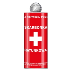 Skarbonka puszka – Kasa Pierwszej Pomocy Szalony.pl