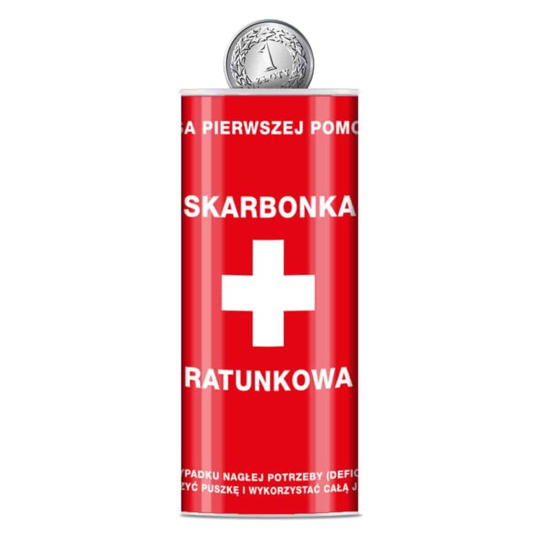 Skarbonka puszka - Kasa Pierwszej Pomocy