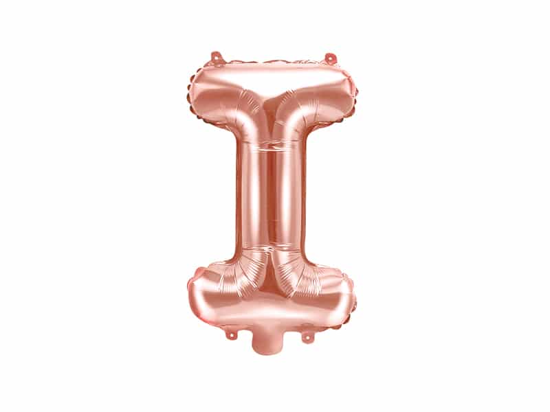 Balon na powietrze: litera “I”, złoto-różowe, 35 cm Balony litery - 35 cm Sprawdź naszą ofertę. Sklep imprezowy Szalony.pl. 4