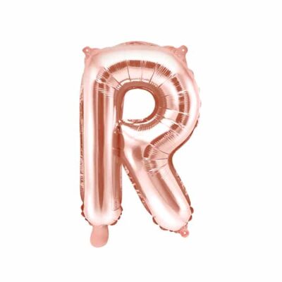 Balon na powietrze: litera “R”, złoto-różowe, 35 cm Balony litery - 35 cm Szalony.pl - Sklep imprezowy