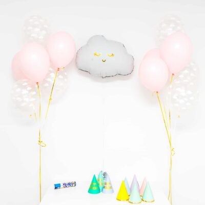 Bukiet balonowy: SWEET CLOUD, napełniony helem Balony na Narodziny Szalony.pl - Sklep imprezowy