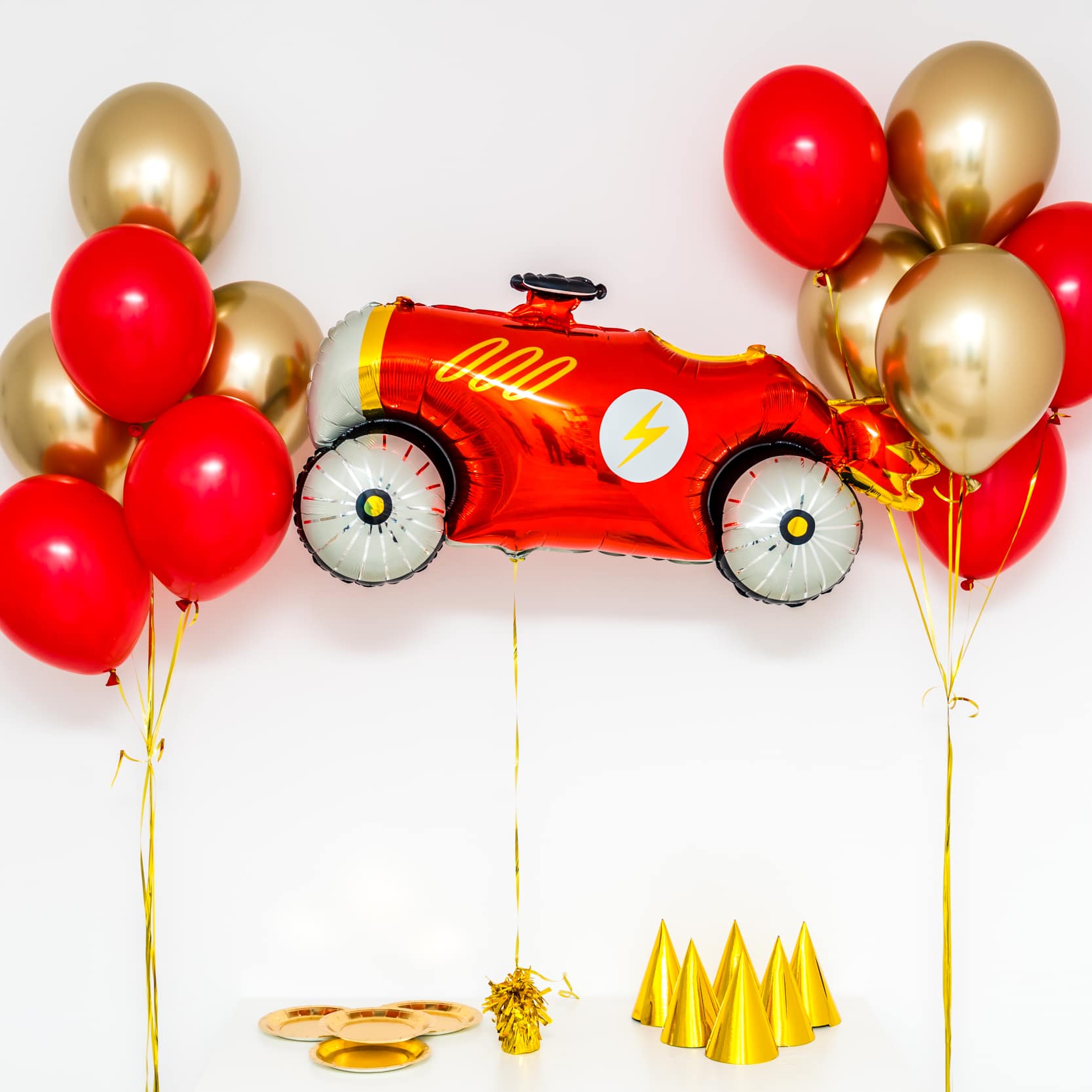 Bukiet balonowy: COOL CAR, napełniony helem Balony z helem Szalony.pl - Sklep imprezowy