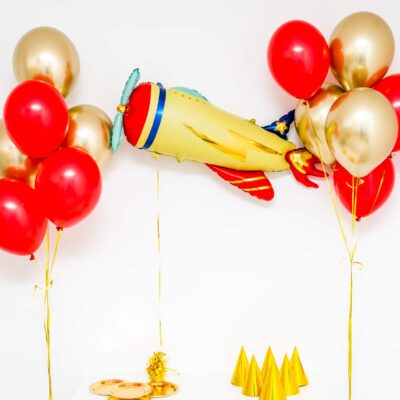 Bukiet balonowy: BIG PLANE, napełniony helem Balony dla Dziecka Szalony.pl - Sklep imprezowy