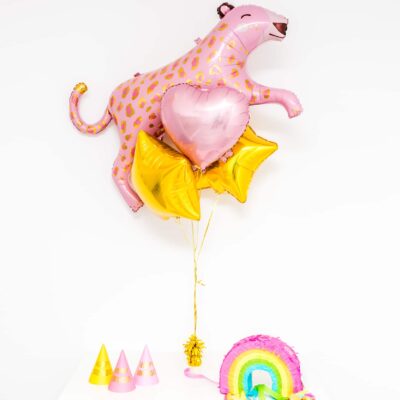 Bukiet balonowy: COOL LEOPARD, napełniony helem Balony dla Dziecka Szalony.pl - Sklep imprezowy