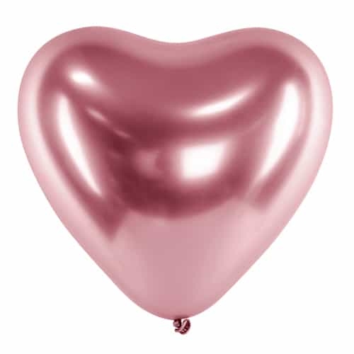 Balon z helem: Serduszko różowo-złote, glossy, 30 cm Balony dla Zakochanych Sprawdź naszą ofertę. Sklep imprezowy Szalony.pl. 3