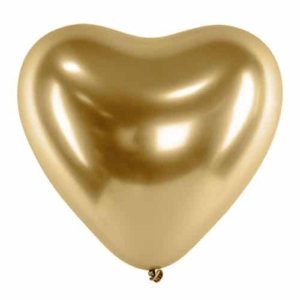 Balon z helem: Serduszko złote, glossy, 30 cm Szalony.pl