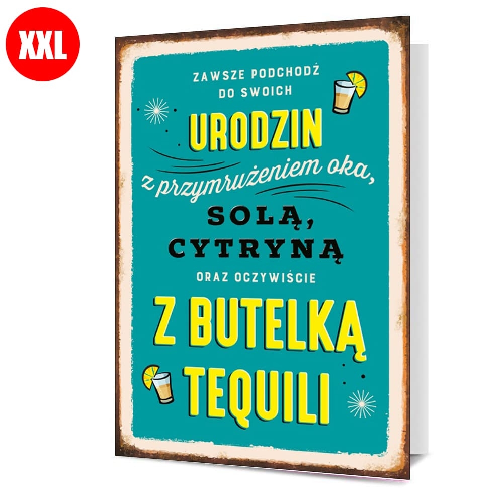 Kartka XXL – Tequila Duże kartki XXL Sprawdź naszą ofertę. Sklep imprezowy Szalony.pl. 2