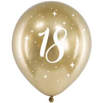 Balon z helem: 18, glossy, 30 cm – 18 urodziny – Szalony.pl