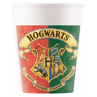 Kubeczki papierowe – Hogwarts, 200 ml, 8 szt. Kubeczki papierowe Szalony.pl - Sklep imprezowy