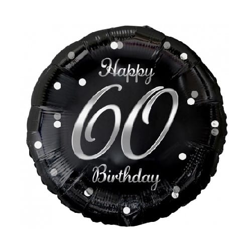 Balon z helem: 60 Koło, czarno-srebrne, 18″ Balony na Urodziny Sprawdź naszą ofertę. Sklep imprezowy Szalony.pl. 2
