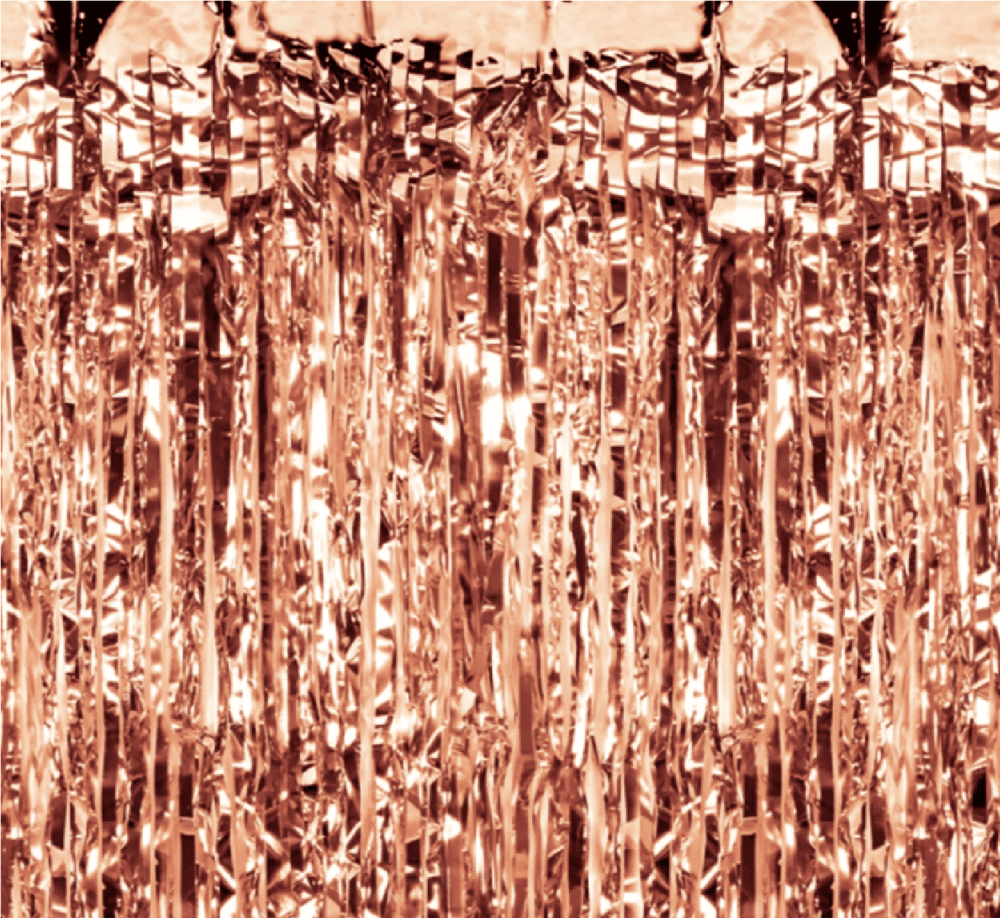 Kurtyna dekoracyjna, różowo-złota, 100x250cm