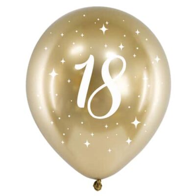 Balon z helem: 18, glossy, 30 cm Balony na 18 urodziny Szalony.pl - Sklep imprezowy
