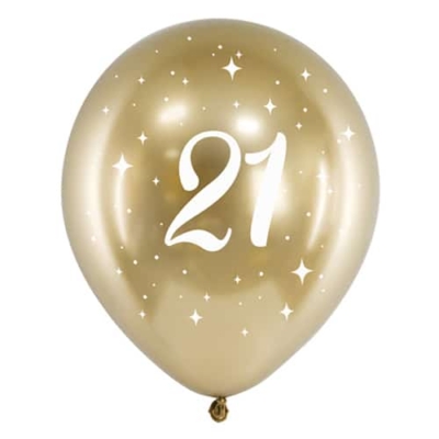 Balon z helem: 21, glossy, 30 cm Balony na 21 urodziny Szalony.pl - Sklep imprezowy