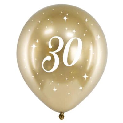 Balon z helem: 30, glossy, 30 cm Balony na 30 urodziny Szalony.pl - Sklep imprezowy