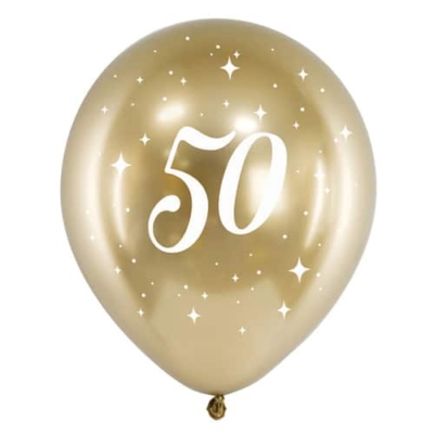 Balon z helem: 50, glossy, 30 cm Balony na 50 urodziny Szalony.pl - Sklep imprezowy