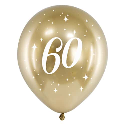 Balon z helem: 60, glossy, 30 cm Balony na 60 urodziny Sprawdź naszą ofertę. Sklep imprezowy Szalony.pl. 4